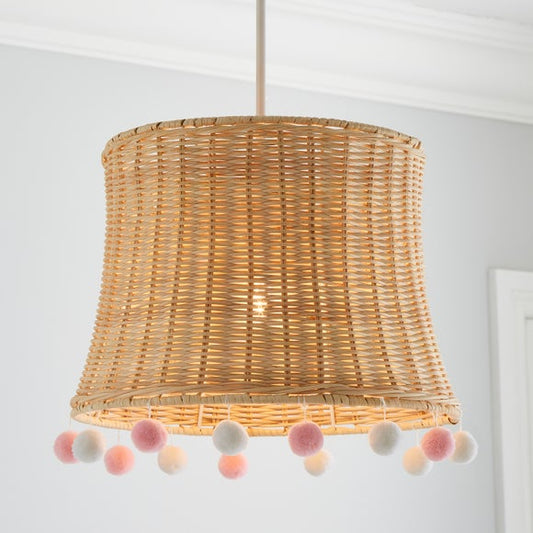 Pom Pom Fit Pendant Shade Rattan Lamp Ceiling Light