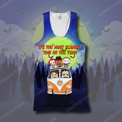  Horror T-shirt Horror Halloween It's The Most Scariest Time Of The Year T-shirt Cool Halloween Horror Hoodie Sweater Tank 